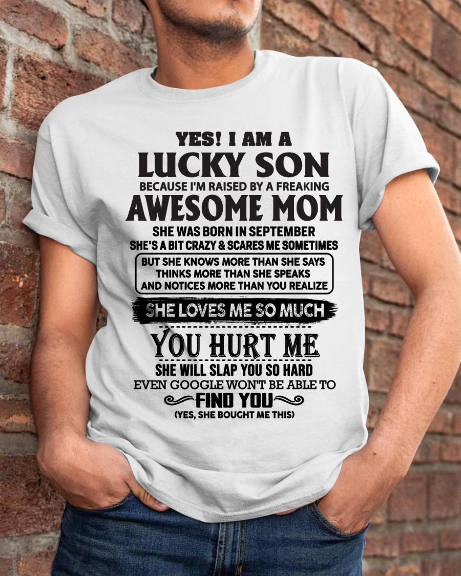 September - Yes! I'm A Lucky Son - Perfect gift for your son (SKU-LKW-09)