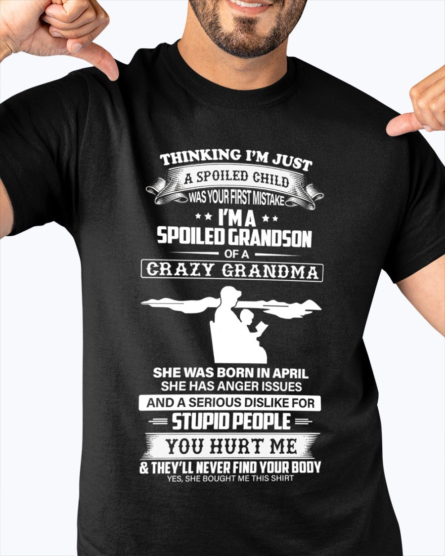 Spoiled by Grandma Shirt April Edition – From Grandma to Grandson NGHL04 (SKU-GMS2-04)