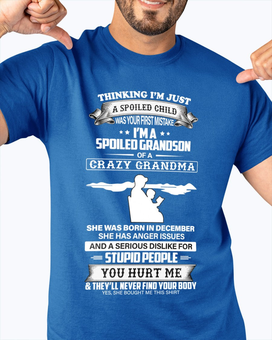 Spoiled by Grandma Shirt December Edition – From Grandma to Grandson NGHL12 (SKU-GMS2-12)