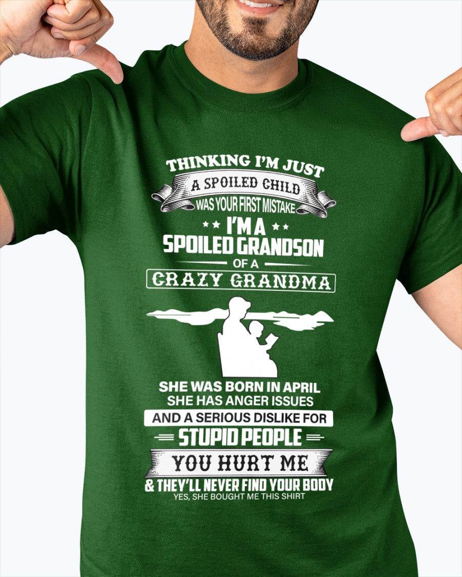 Spoiled by Grandma Shirt April Edition – From Grandma to Grandson NGHL04 (SKU-GMS2-04)