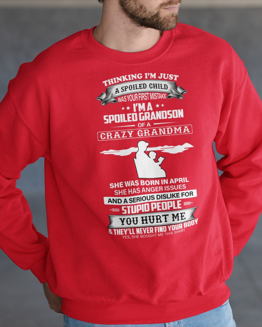 Spoiled by Grandma Shirt April Edition – From Grandma to Grandson NGHL04 (SKU-GMS2-04)