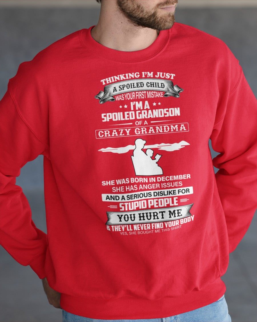 Spoiled by Grandma Shirt December Edition – From Grandma to Grandson NGHL12 (SKU-GMS2-12)
