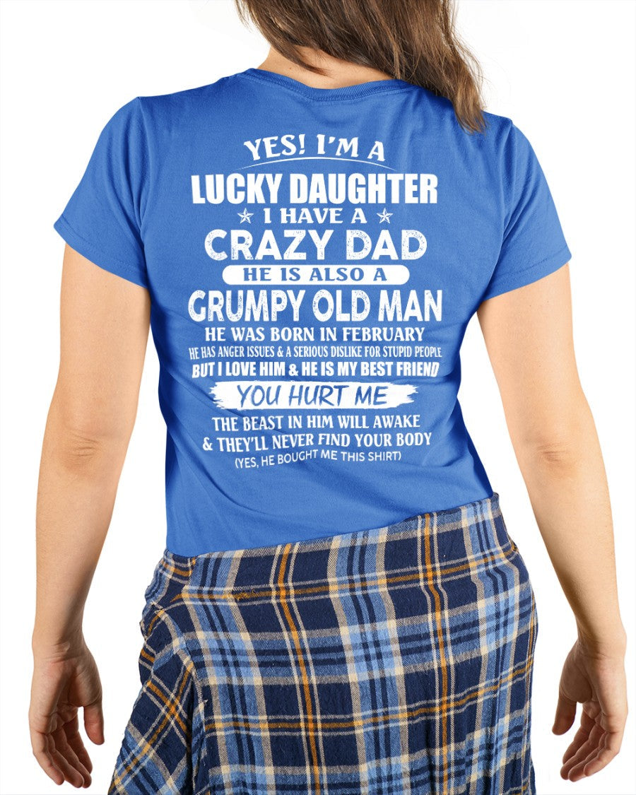 February - Awesome Grumpy Old Dad - Special gift for your daughter From Dad - NGHL02 (SKU10-50-02)