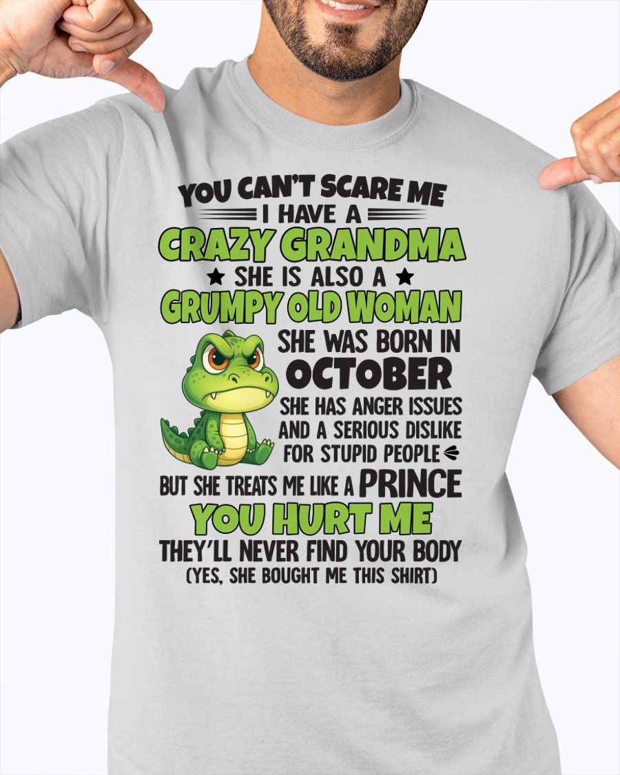 OCTOBER - YOU CAN'T SCARE ME - FOR GRANDSON - GIFT FROM GRANDMA - NGHL10 (SKU09-85-10)