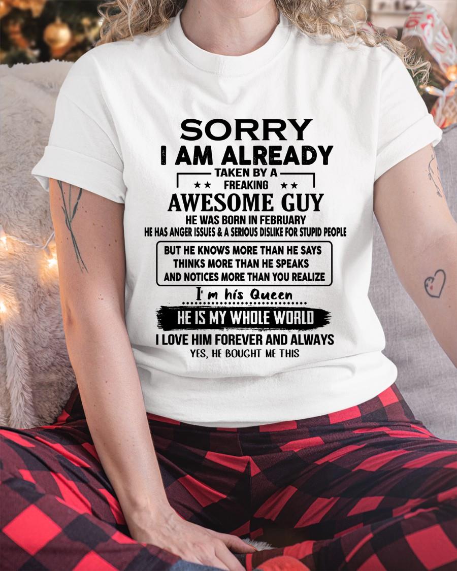 February - Awesome Boyfriend Born In February- Special gift for your Girlfriend - From Husband NGHL02 (SKUT08-11-02)