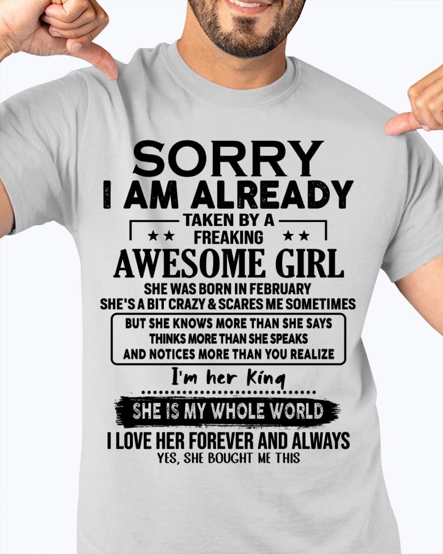 February - Awesome Girl born in February - Special gift for your boyfriend - From Wife NGHL02 (SKU.AT16)