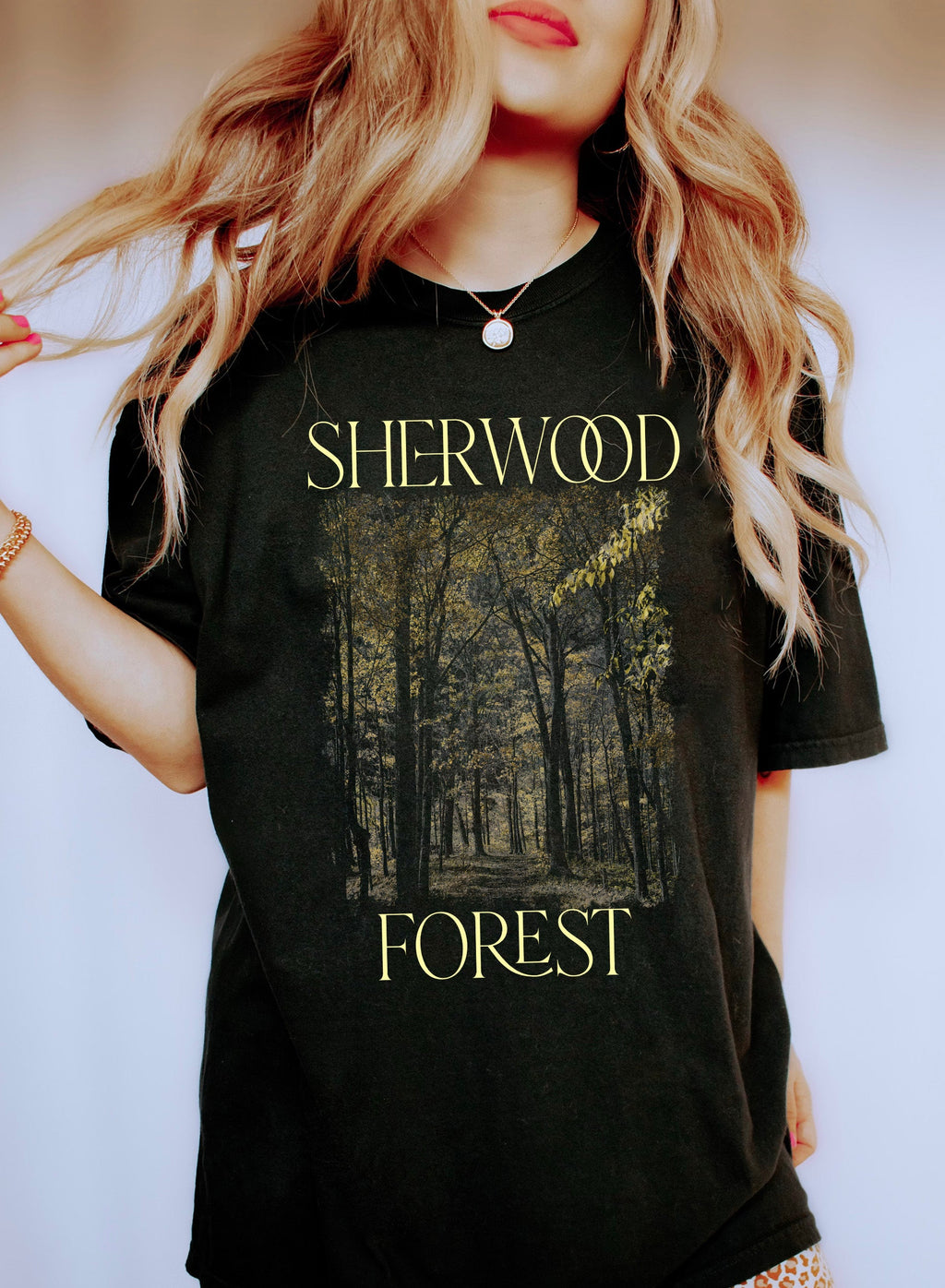 Sherwood Forest Mystical Moonlit Enchanted Woods And Forest Spirits Nightfall Edition Comfort Colors Tee