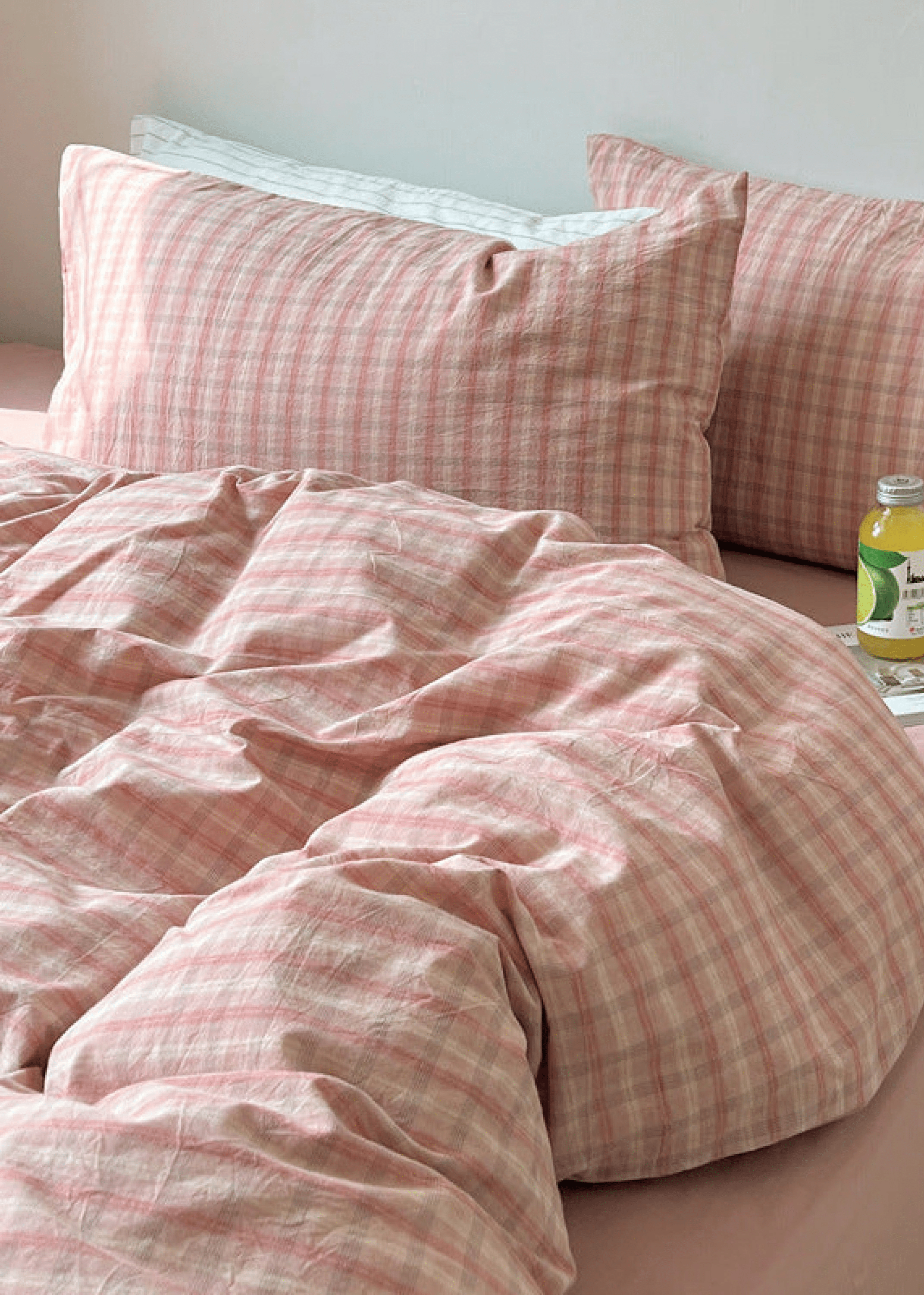 Soft Blend Plaid Bedding Set / Blue
