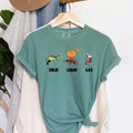 Solid Liquid Gas Dinosaurs Science Nerd Humor Graphic Edition Design Comfort Colors Tee