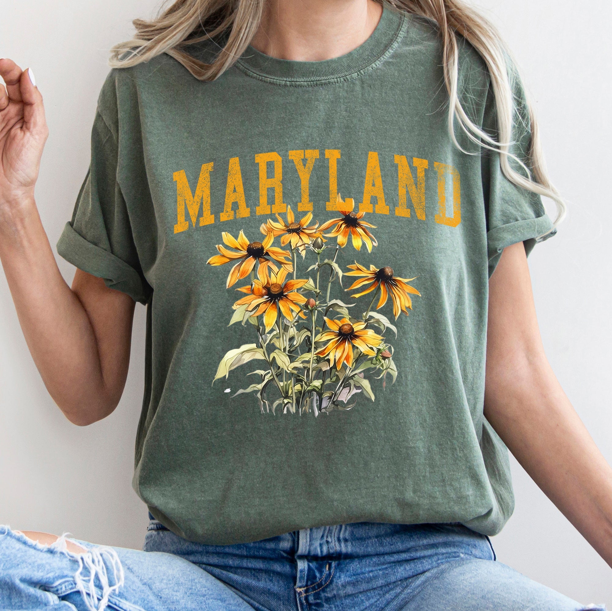 Maryland State Flower Comfort Colors Tee