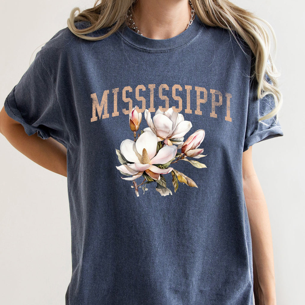 Mississippi State Flower Comfort Colors Tee