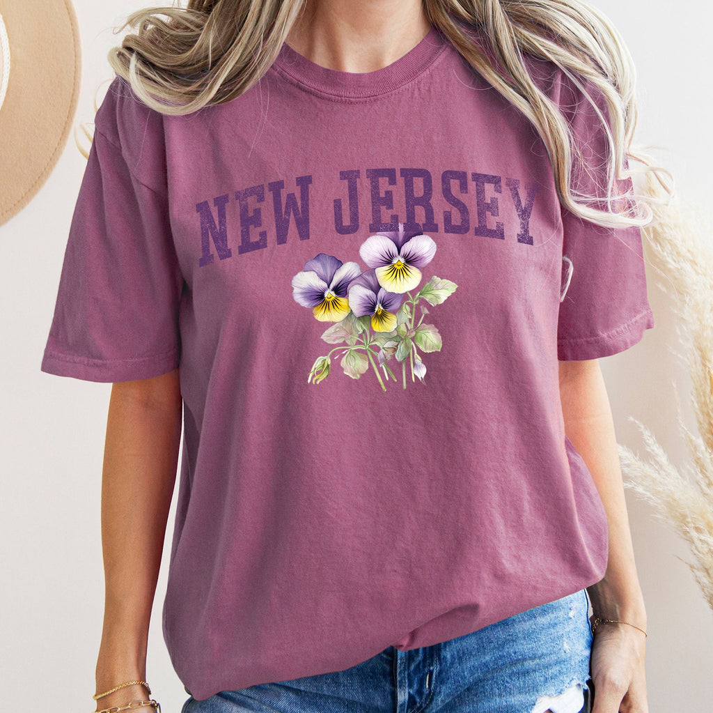 New Jersey State Flower Comfort Colors Tee