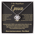 À MA FEMME DE LA PART DE SON MARI – COLLIER - Premium Love Knot Necklace (SKUJ12-177)