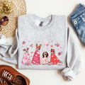 Valentine Ghost Dogs Whimsical Pet Portrait Design For Dog Lovers Everywhere Sweatshirt