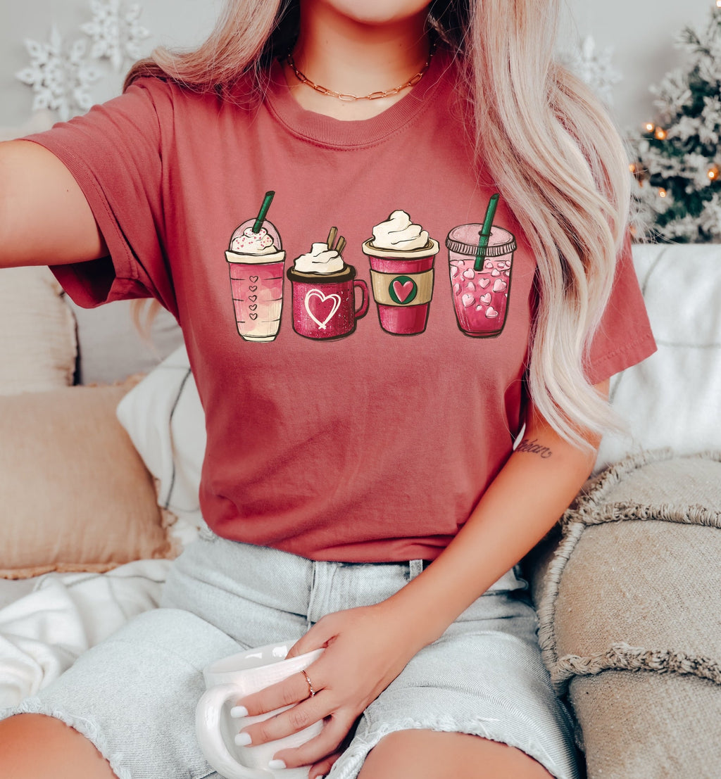 Coffee Lover Valentine's Day Edition For True Coffee Aficionados Premium Comfort Colors Tee