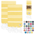 Istanbul Classic Turkish Hand Towel Set for Kitchen, Bath, Beach, Gym, Yoga and Travel